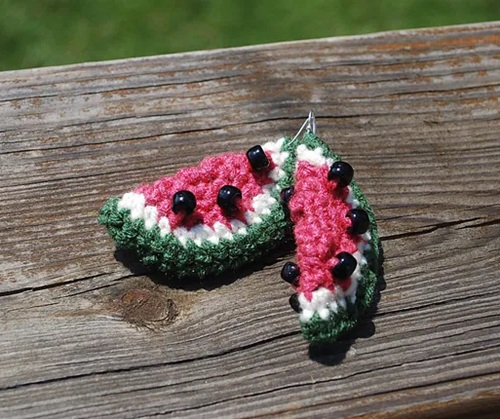 Watermelon With Beaded Seeds