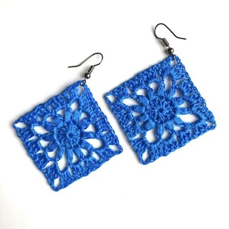 Top 12 Crochet Granny Square Earrings Designs ⋆ GreatThingsFirst
