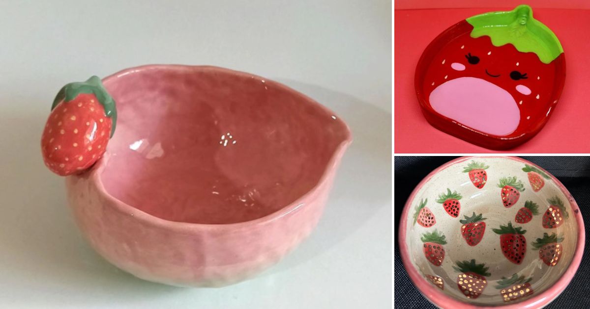 8 Clay Strawberry Bowl Ideas for Craft Lovers ⋆ GreatThingsFirst