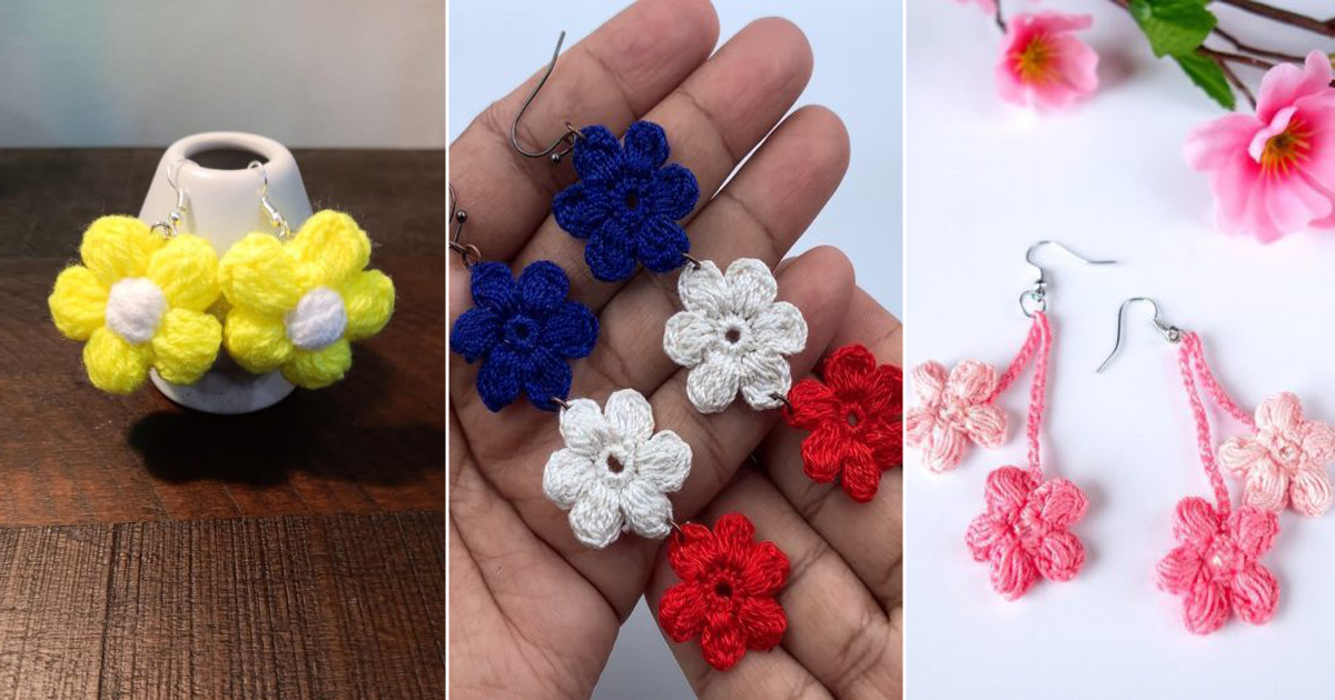 12 Crochet Puff Flower Earrings Patterns You ll Love GreatThingsFirst 12-crochet-puff-flower-earrings-patterns-you-ll-love-greatthingsfirst