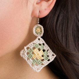 Top 12 Crochet Granny Square Earrings Designs ⋆ GreatThingsFirst