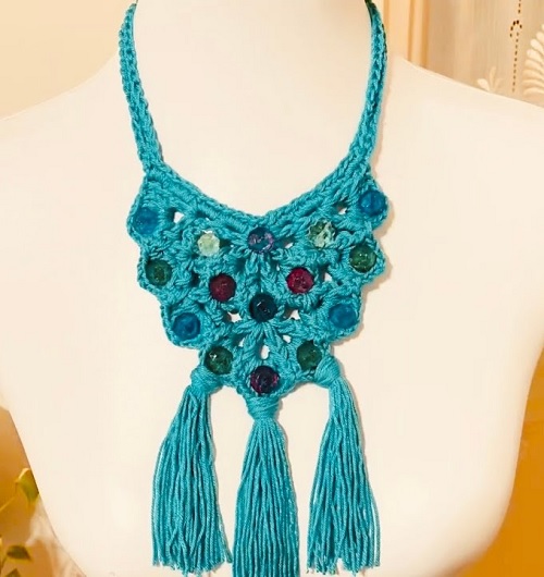 How to Crochet Boho Necklace
