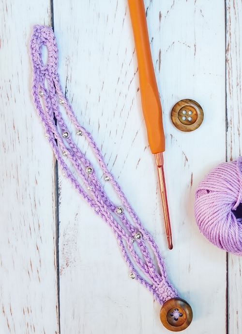 How to crochet a BOHO WRAP BRACELET - Quick jewelry tutorial for crochet beginners by RadCrochet