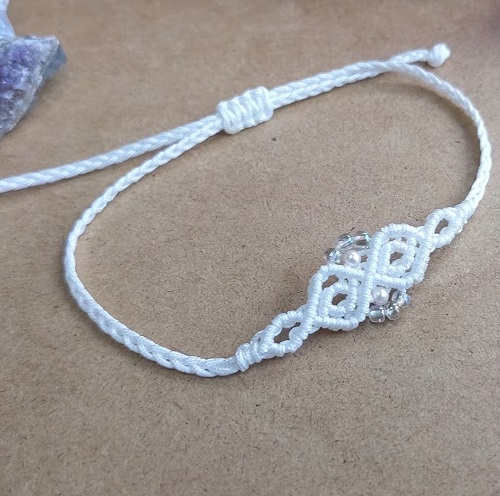 Boho Chic Micro Macrame Bracelet with Beads - Easy Macrame Tutorial