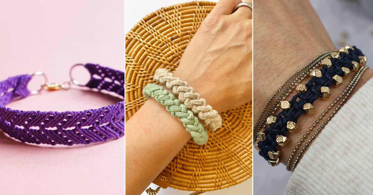 12 Easy To Follow Macrame Bracelet For Beginners ⋆ GreatThingsFirst