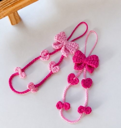 beautiful crochet phone charms