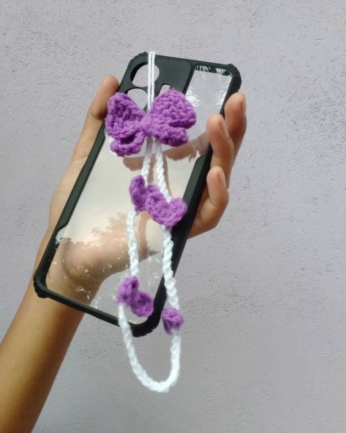 beautiful crochet phone charms