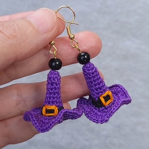 Crochet halloween earrings