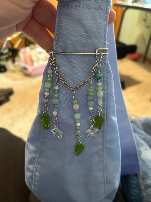 Unique chunky beaded bag charms