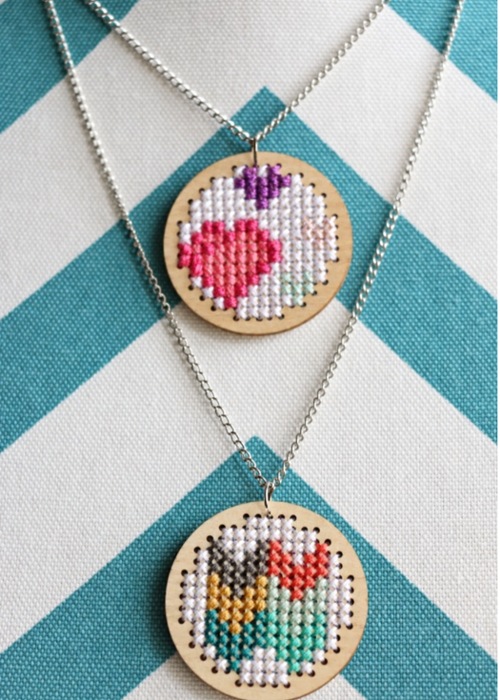 Double stitch pendant