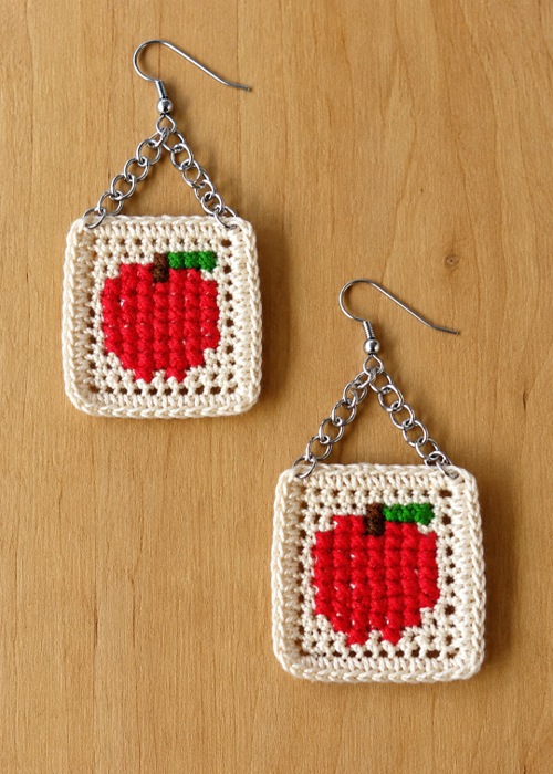 Double stitch earrings