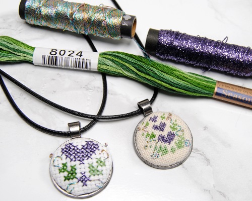Double stitch pendant