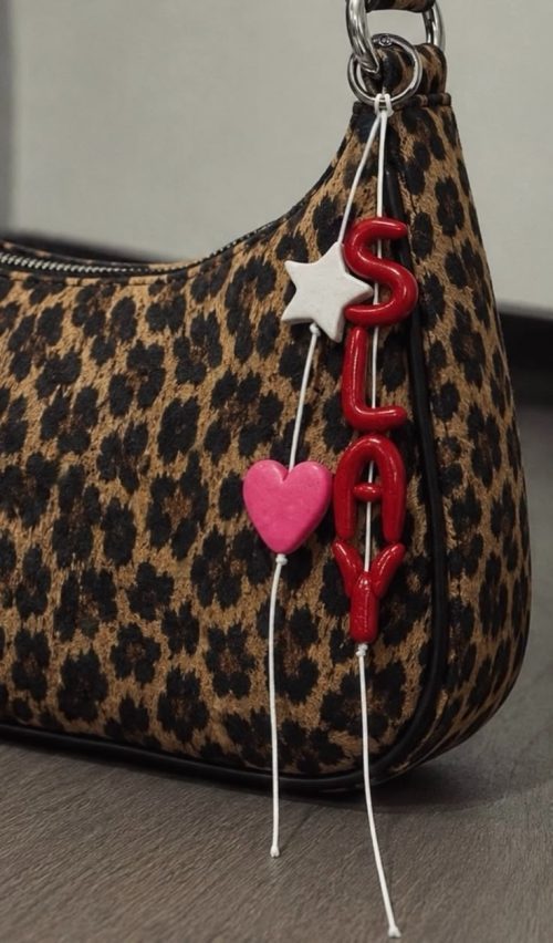 Unique polymer clay bag charms
