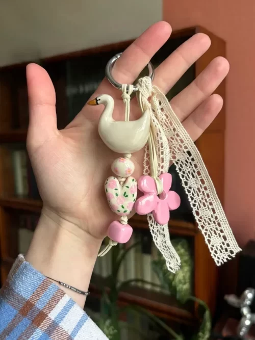 Unique polymer clay bag charms